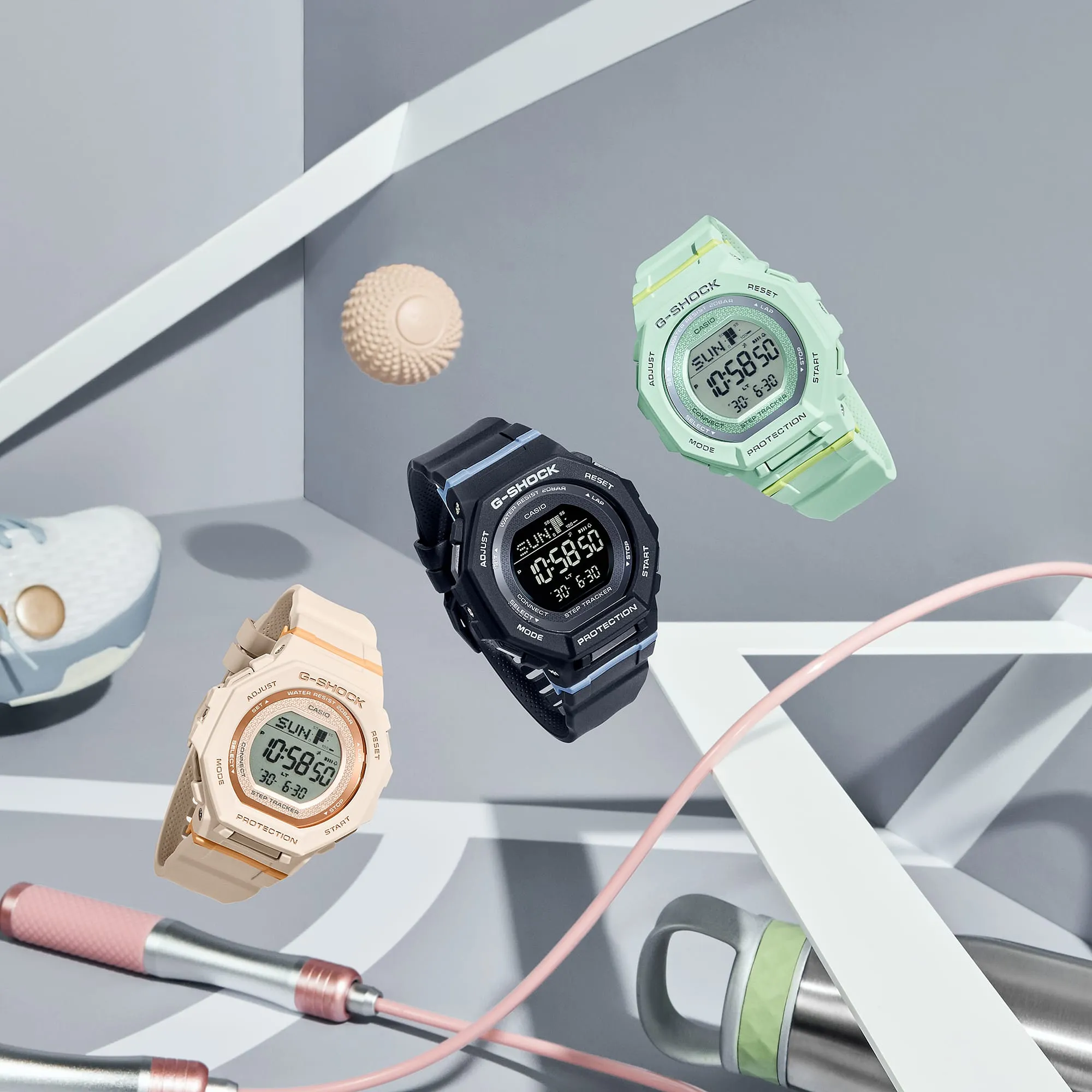 G-Shock G-Squad Black Resin Band Watch GMDB300-1D