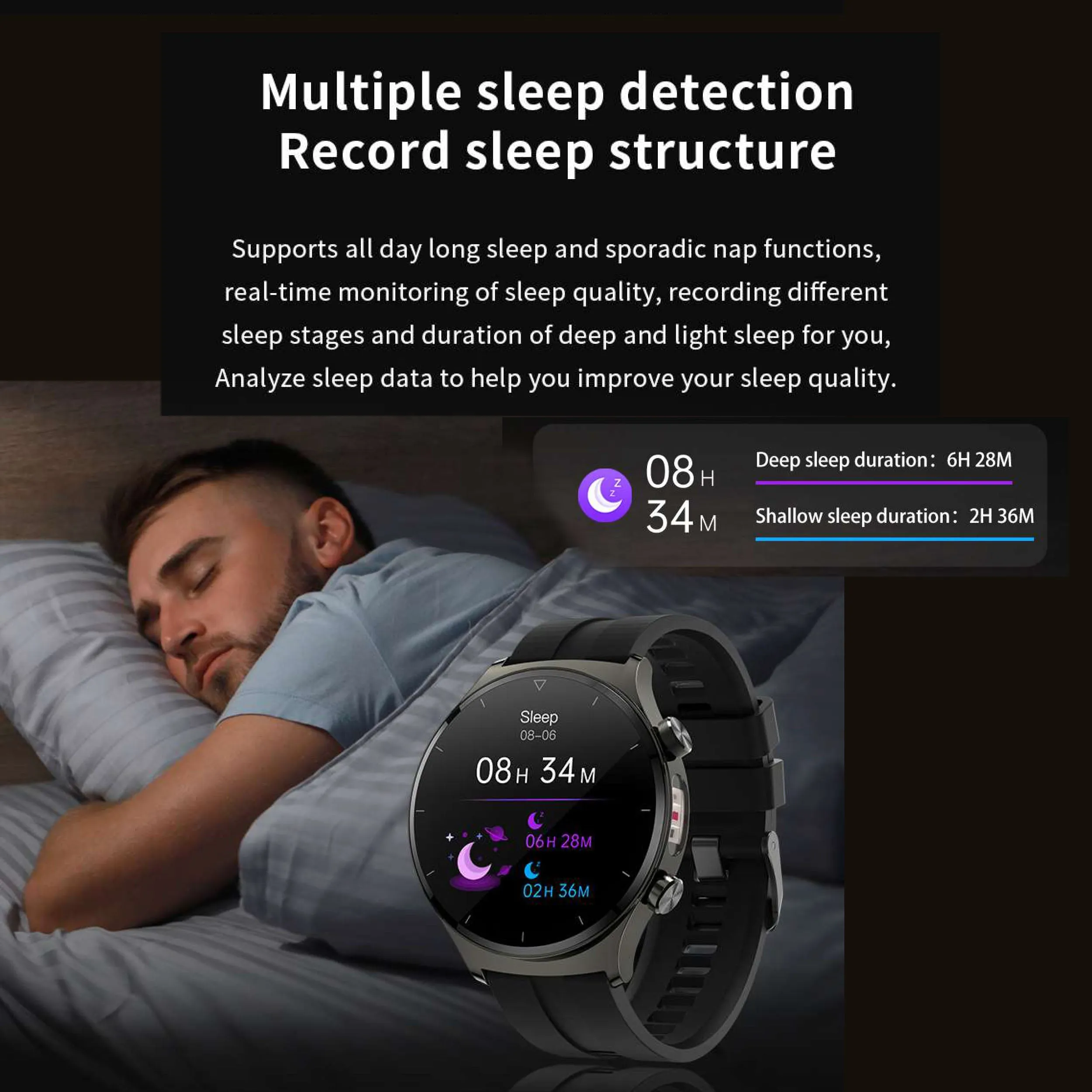 G5 Blood Pressure Smartwatch - Health Sleep Monitoring Life Assistant - FDA Approved