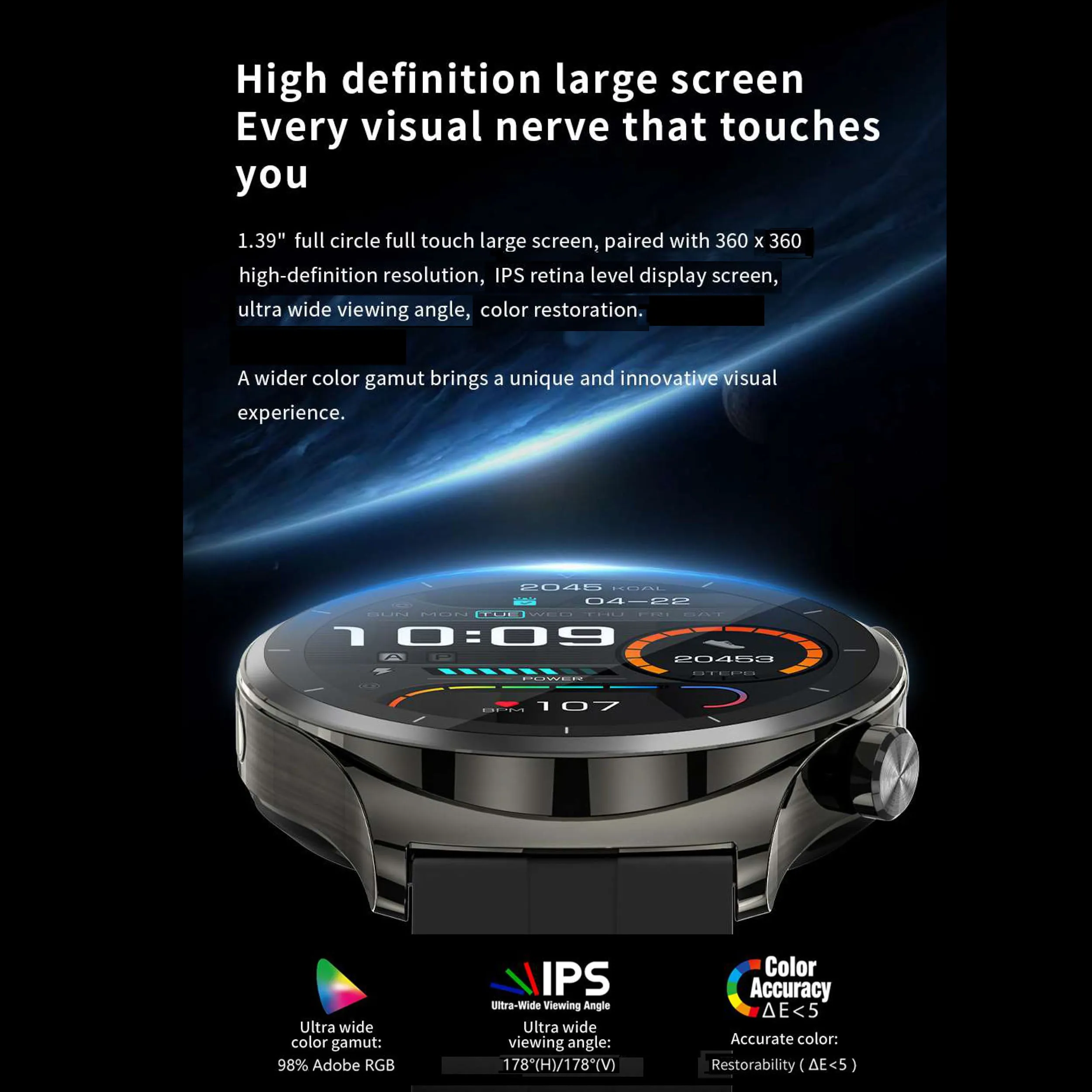 G5 Blood Pressure Smartwatch - Health Sleep Monitoring Life Assistant - FDA Approved