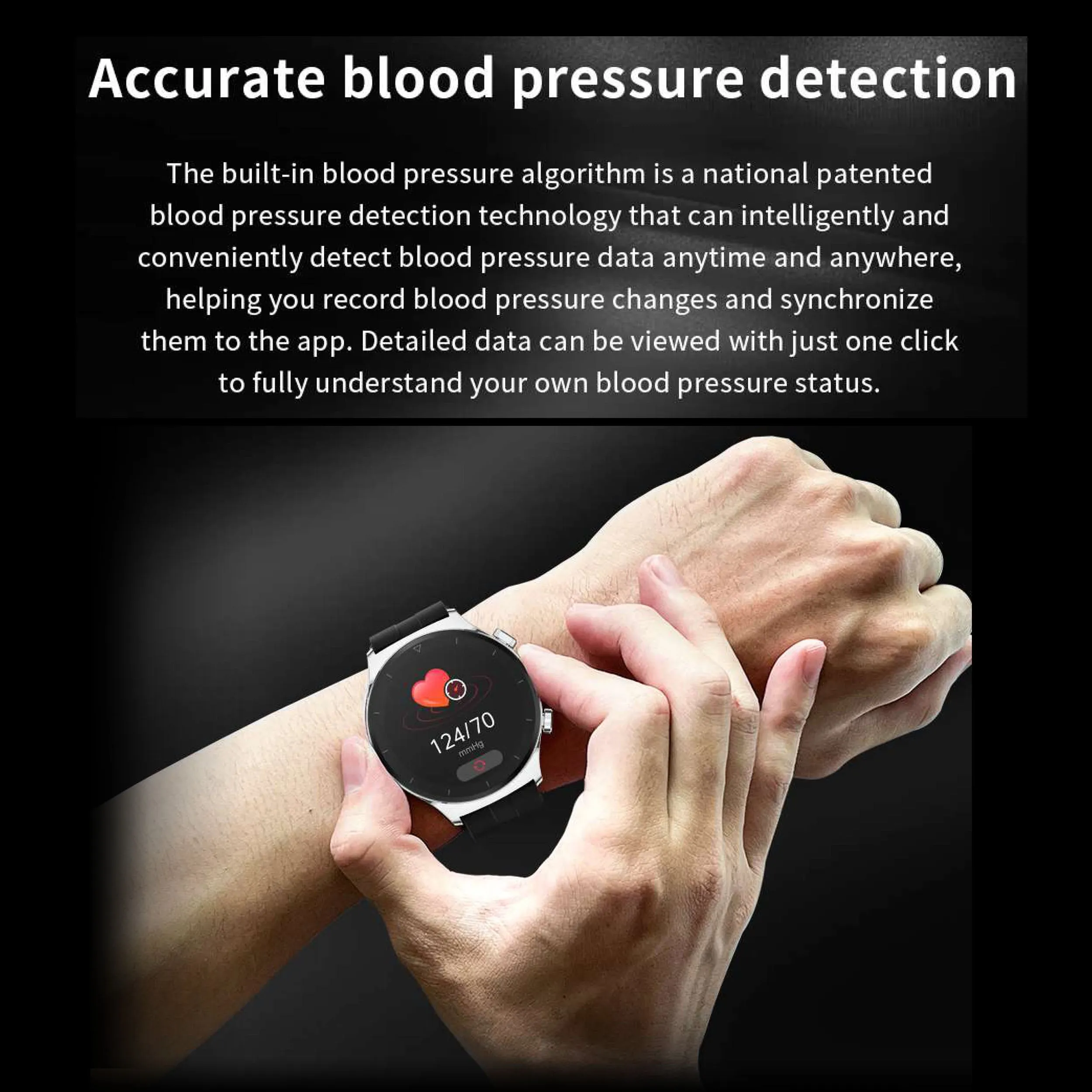 G5 Blood Pressure Smartwatch - Health Sleep Monitoring Life Assistant - FDA Approved