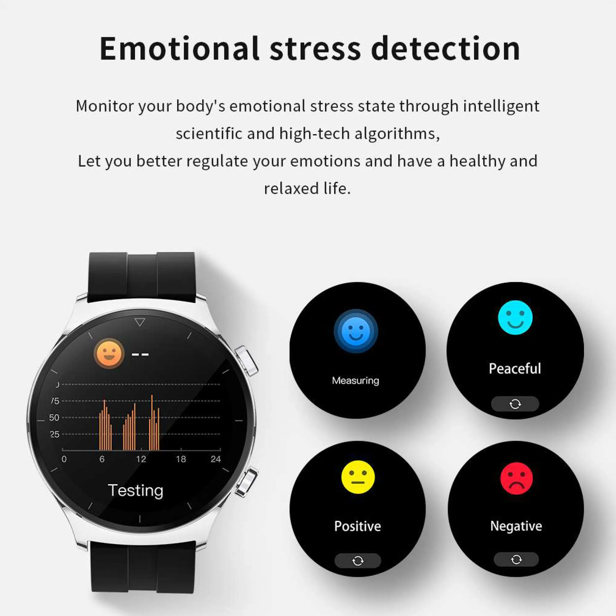 G5 Blood Pressure Smartwatch - Health Sleep Monitoring Life Assistant - FDA Approved