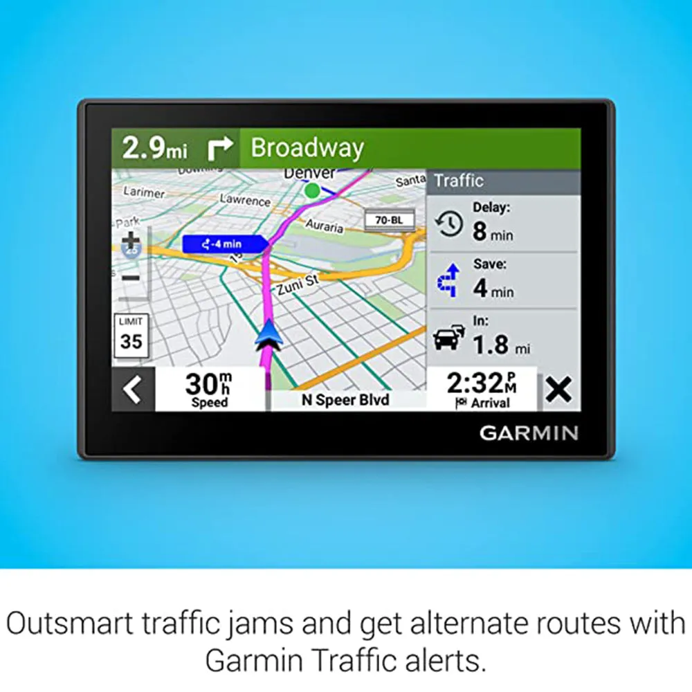 Garmin Drive 53 High-Resolution Touchscreen Simple On-Screen Menus and Easy-to-See Maps Driver Alerts GPS Navigator - 010-02858-00