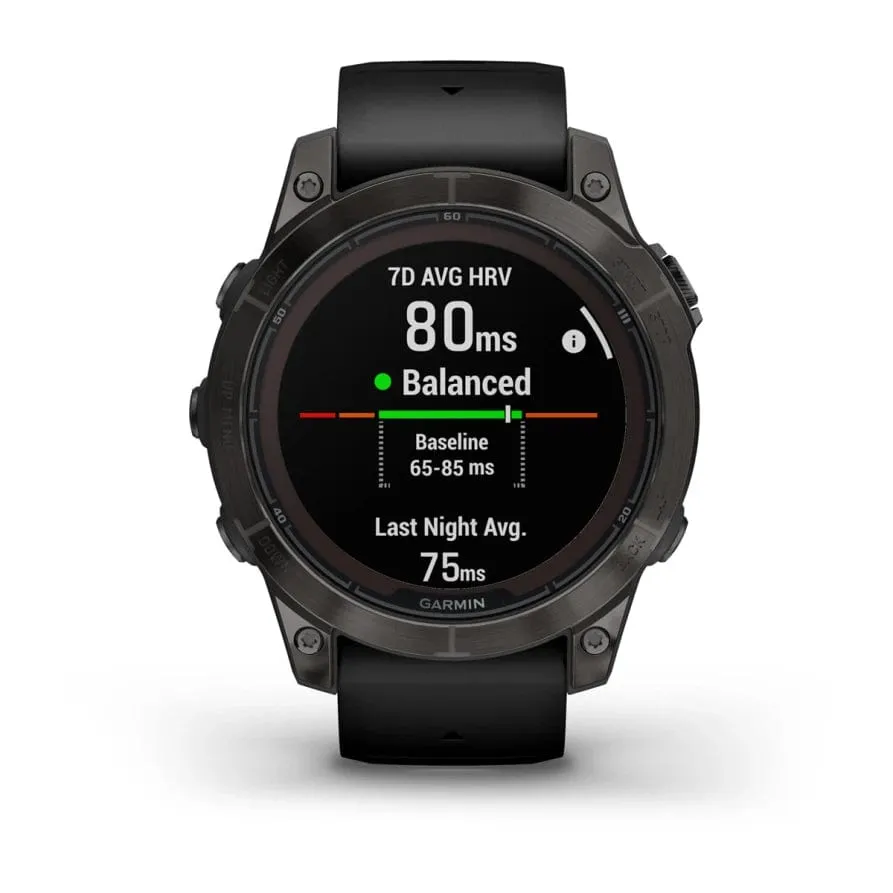 Garmin fenix 7 Pro Sapphire Solar Ed 47mm Carbon Grey DLC Ti w/ Black Band