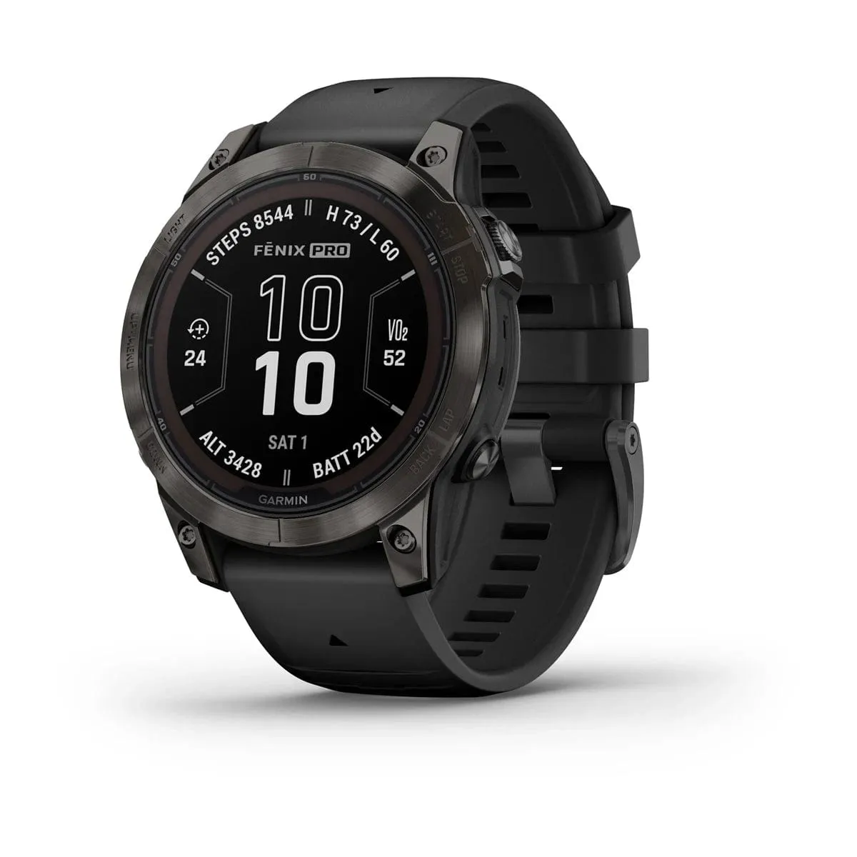 Garmin fenix 7 Pro Sapphire Solar Ed 47mm Carbon Grey DLC Ti w/ Black Band