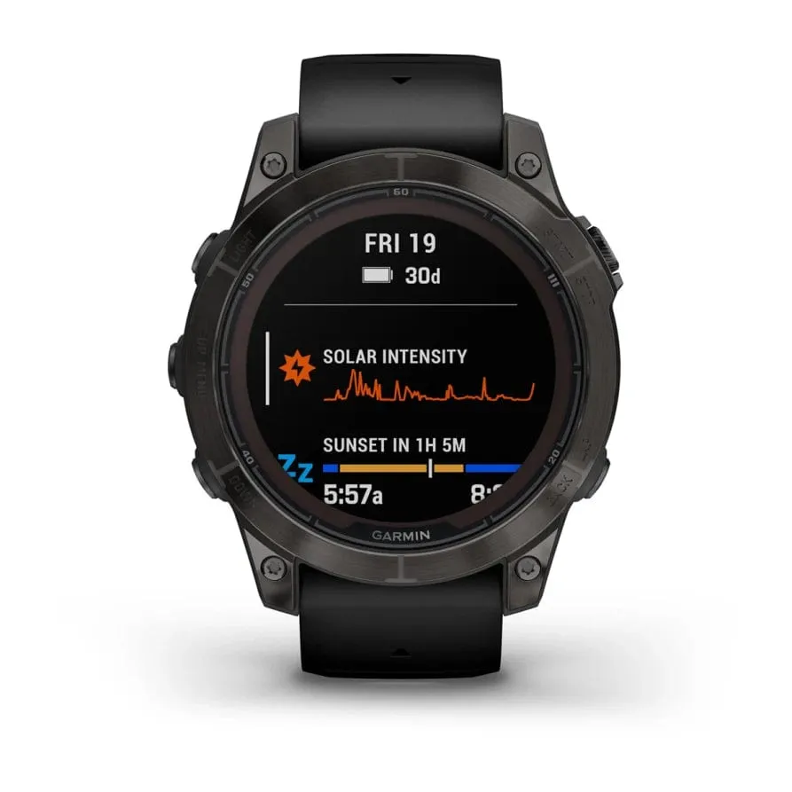 Garmin fenix 7 Pro Sapphire Solar Ed 47mm Carbon Grey DLC Ti w/ Black Band