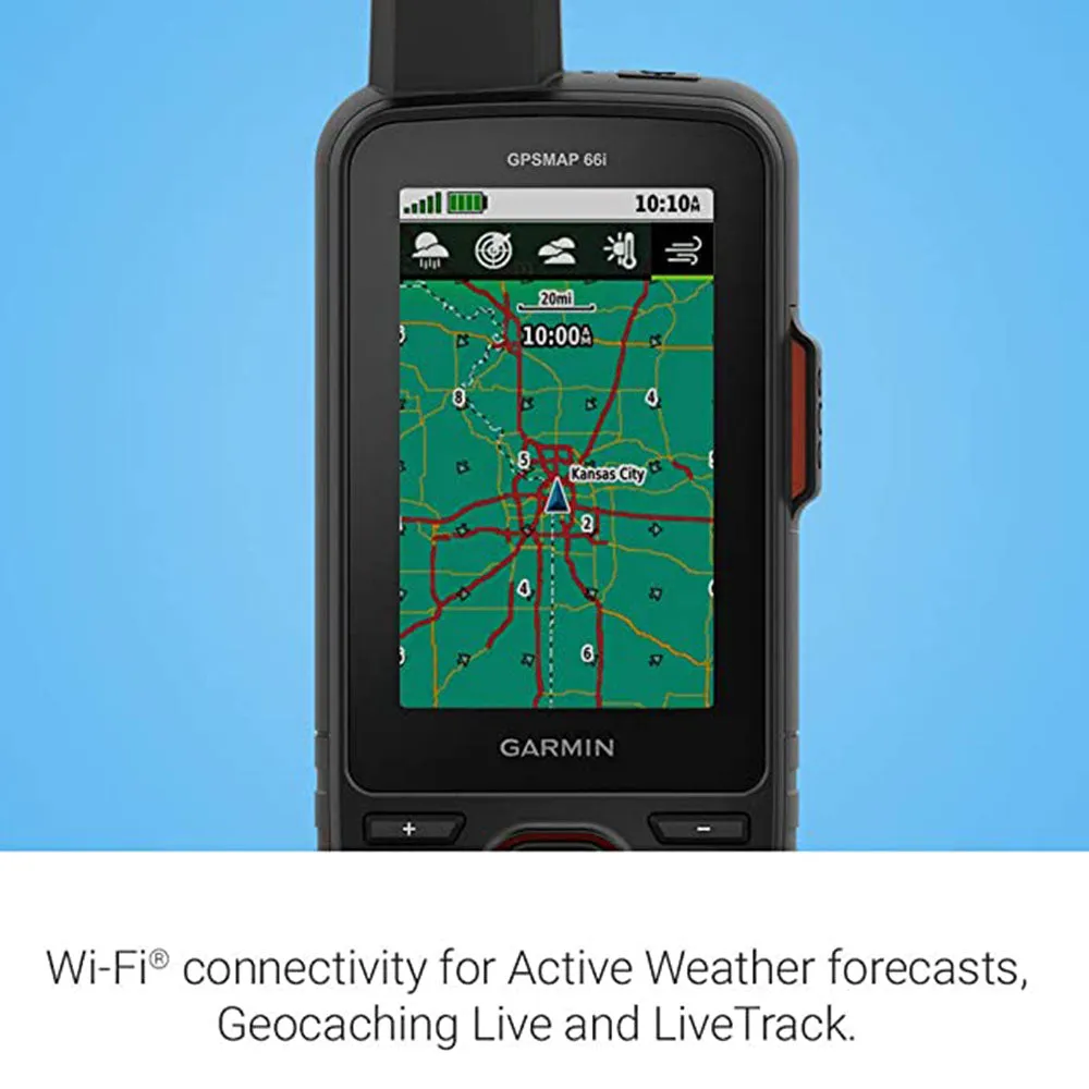 Garmin GPS MAP 66i Featuring Topo Active mapping and In-Reach Technology GPS Handheld and Satellite Communicator - 010-02088-01