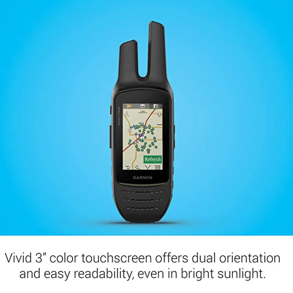 Garmin Rino 750t Two-Way Radio with Touchscreen and Topo Mapping GPS Navigator - 010-01958-30