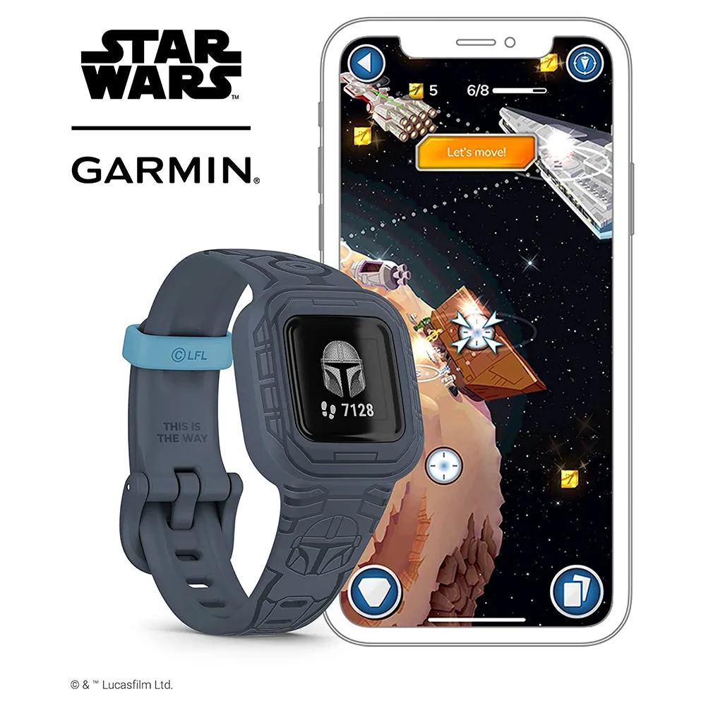 Garmin vivofit jr. 3 Star Wars Kids Mandalorian Swim-Friendly Activity Unlocks Adventure Fitness Tracker - 010-02441-35