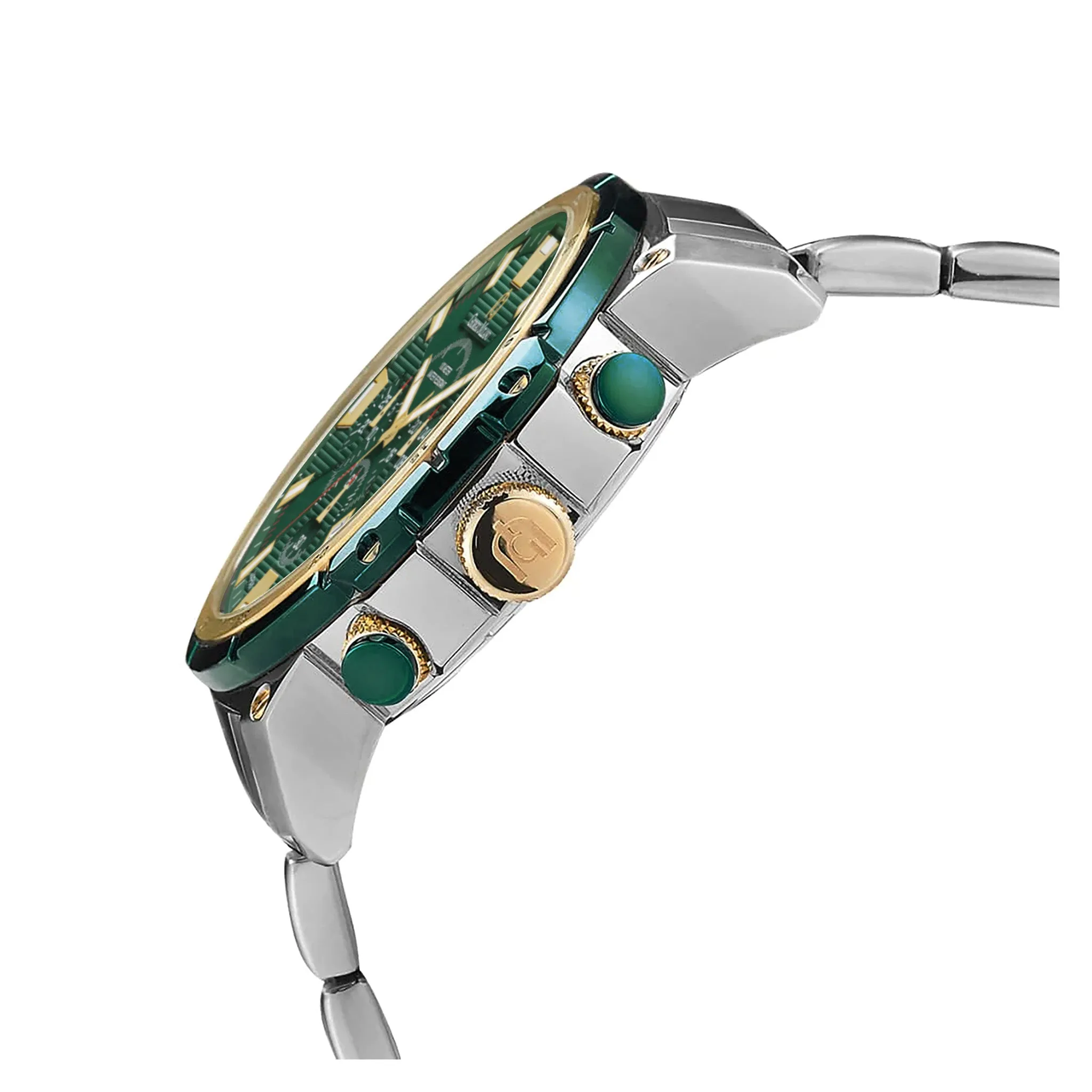 Giorgio Milano Two-Tone Steel Green Dial Chronograph Men's Watch - 206STG18