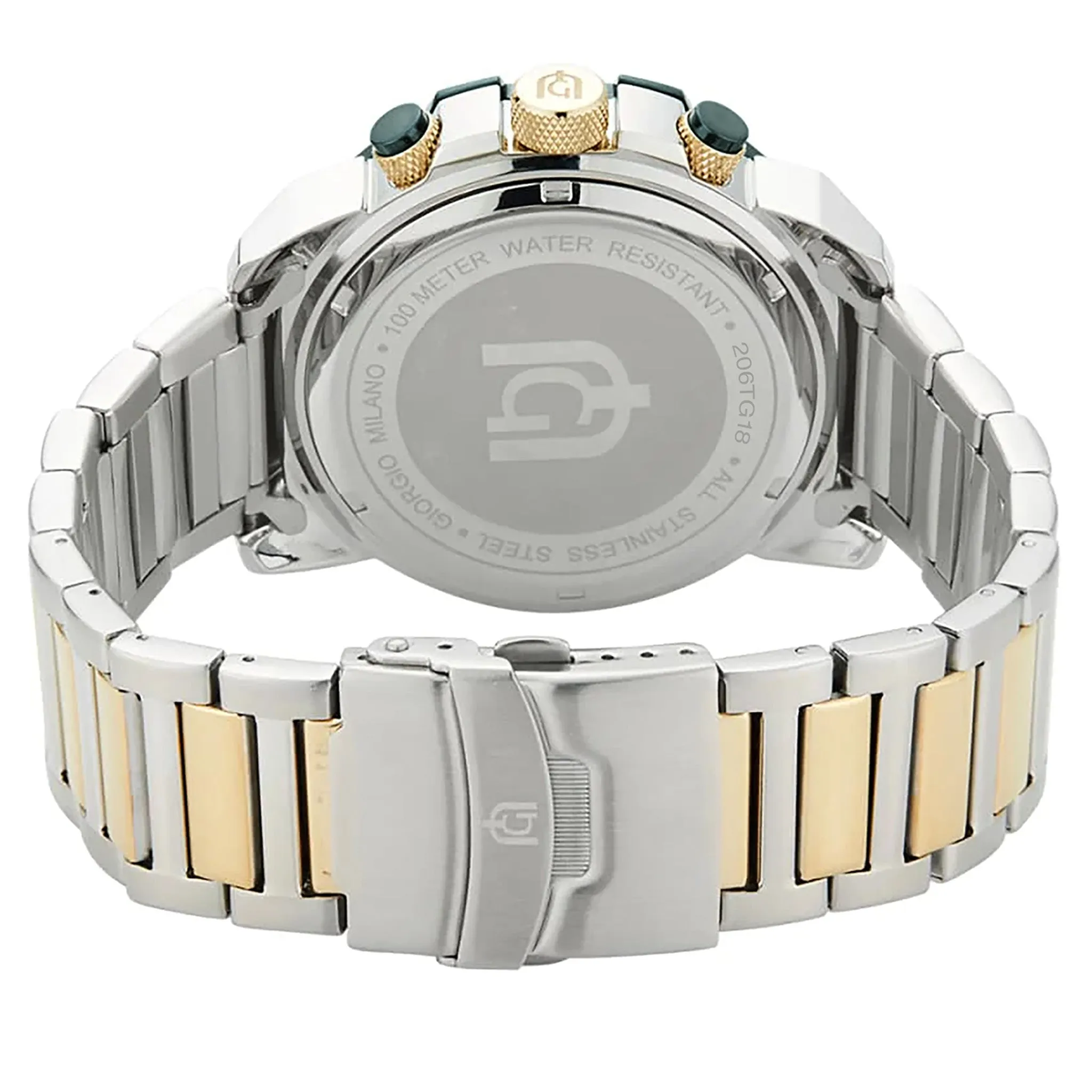 Giorgio Milano Two-Tone Steel Green Dial Chronograph Men's Watch - 206STG18