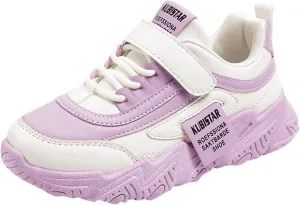 Girls Boys Basketball Shoes Kids Athletic Running Walking Shoes Lace-up Non-Slip Soft Tennis Sport Active Sneaker