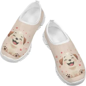 Girls Cute Shoes Kids Tennis Running Shoes Slip On Sneakers Active Mesh Shoes