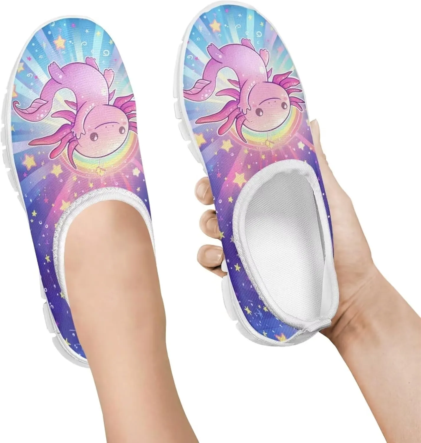Girls Cute Shoes Kids Tennis Running Shoes Slip On Sneakers Active Mesh Shoes
