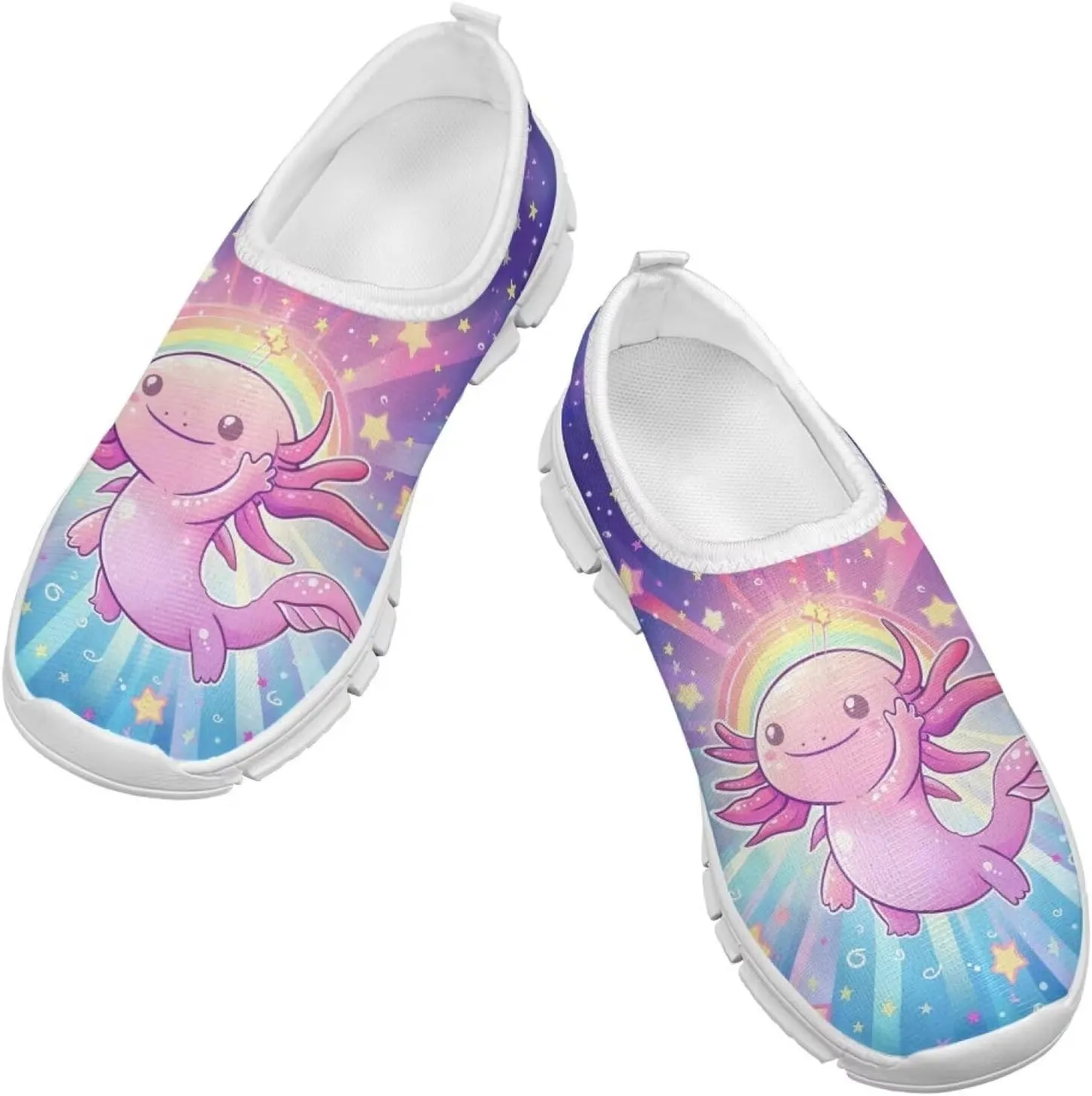 Girls Cute Shoes Kids Tennis Running Shoes Slip On Sneakers Active Mesh Shoes