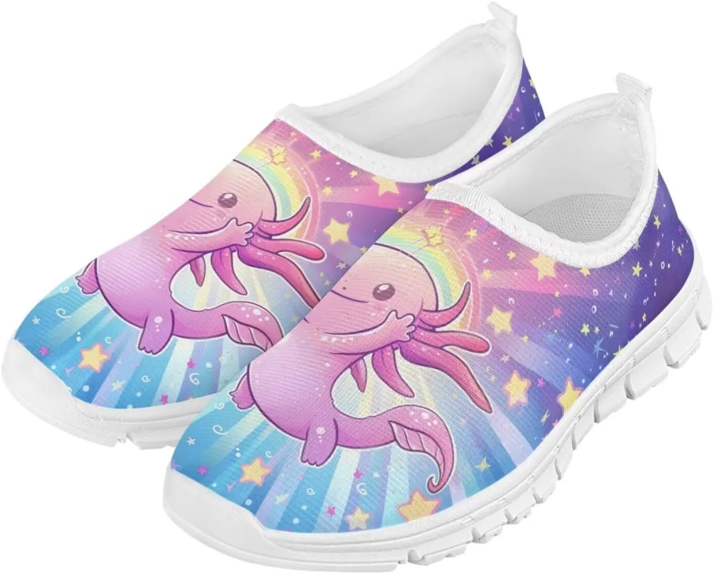 Girls Cute Shoes Kids Tennis Running Shoes Slip On Sneakers Active Mesh Shoes