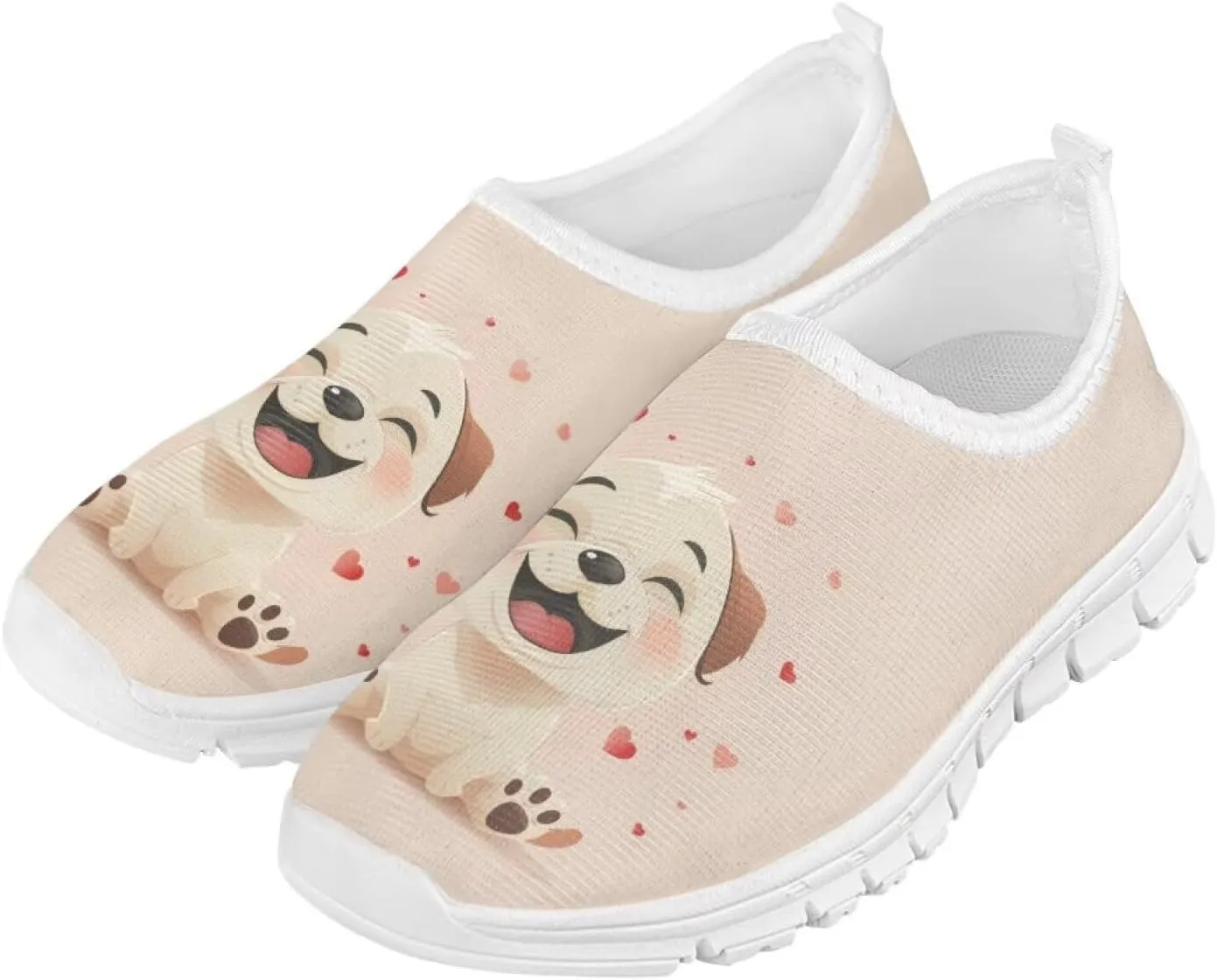 Girls Cute Shoes Kids Tennis Running Shoes Slip On Sneakers Active Mesh Shoes