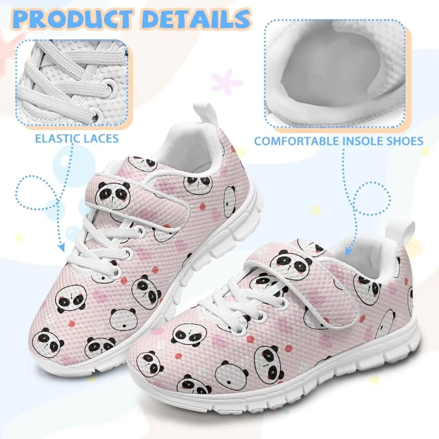 Girls Slip on Shoes Boys Walking Running Shoes for Kids Active