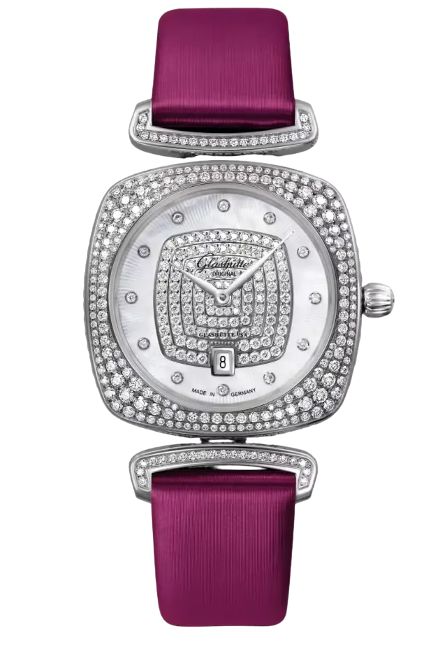 Glashutte Original Lady Collection Pavonia Date 18K White Gold & Diamonds Lady's Watch