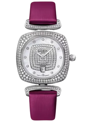 Glashutte Original Lady Collection Pavonia Date 18K White Gold & Diamonds Lady's Watch