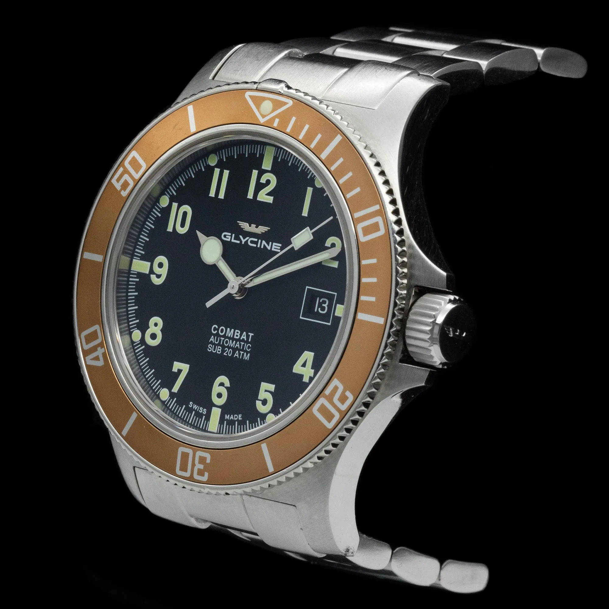Glycine - Combat Sub Automatic 3908.19AT2-C-MB