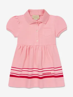 Gucci Baby Girls Cotton Piquet Striped Dress