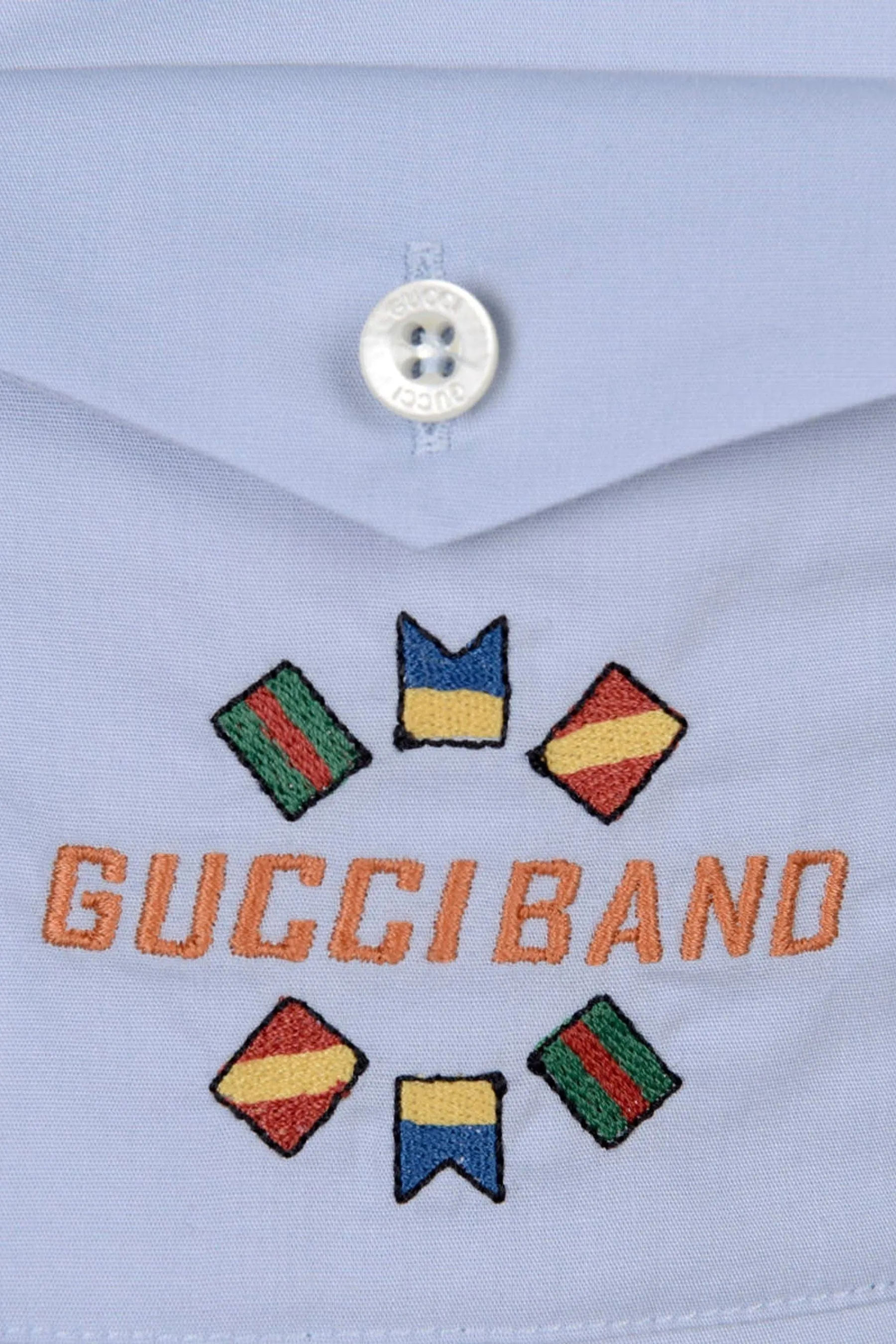 Gucci Boys Light Popeline Embroidered Shirt