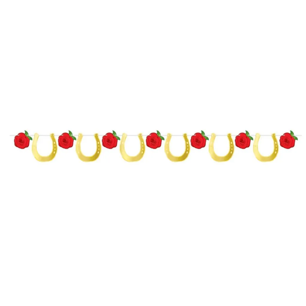 Horse Racing Horseshoe Banner