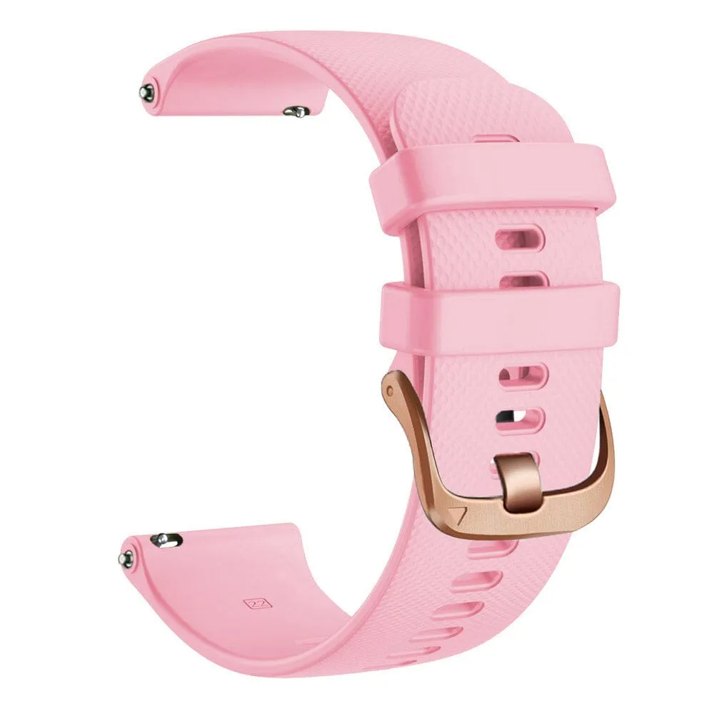 Huawei Watch 2 Classic compatible Silicone Watch Straps with Rose Gold Buckles
