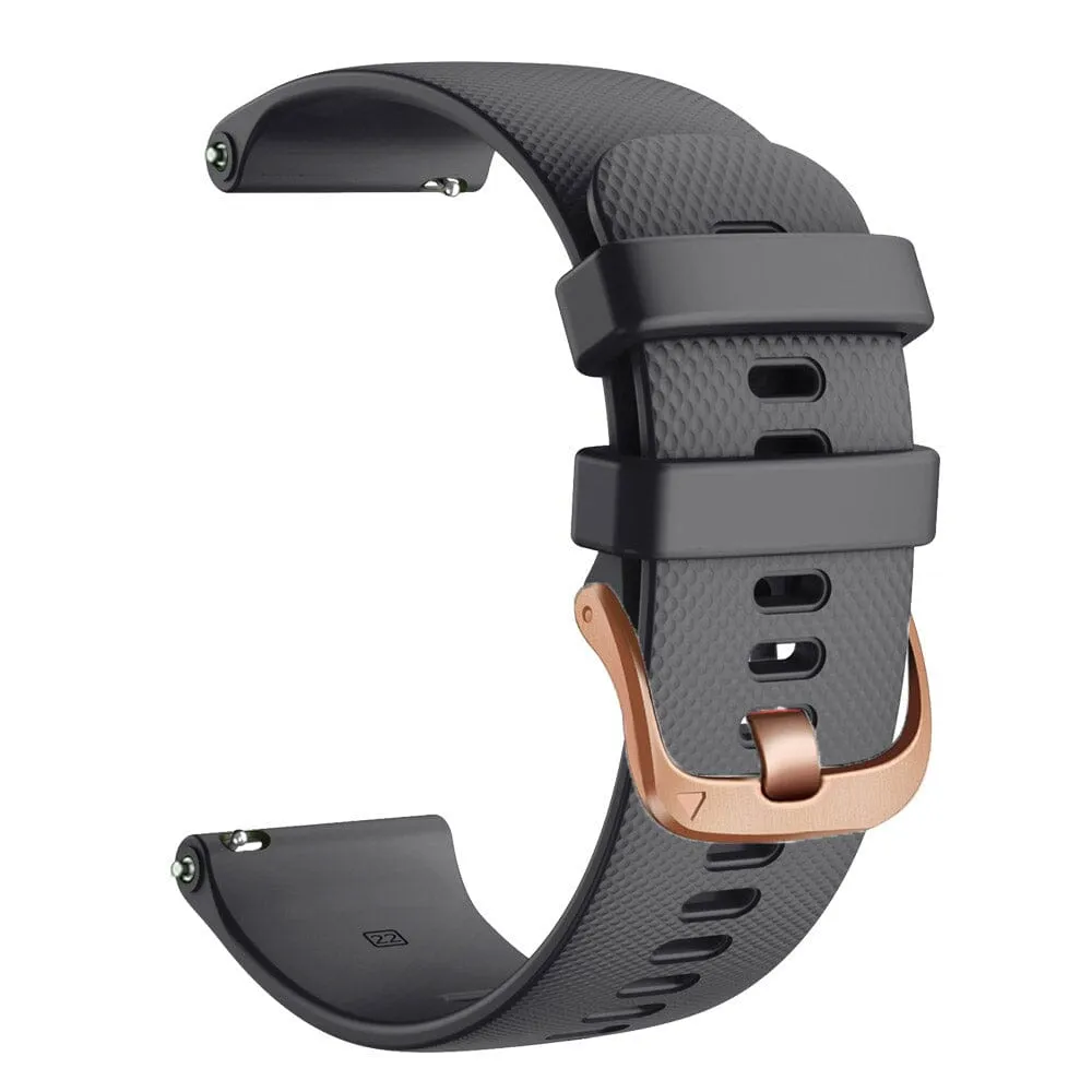 Huawei Watch 2 Classic compatible Silicone Watch Straps with Rose Gold Buckles