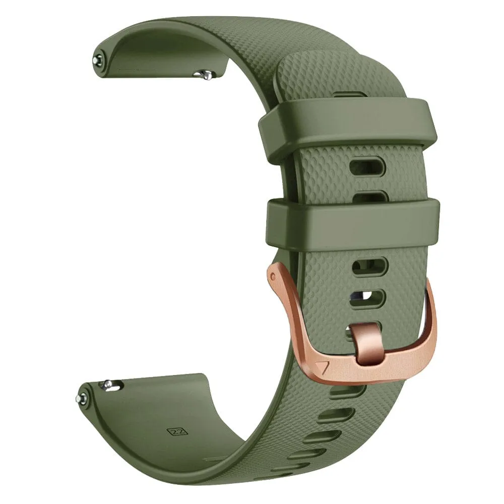 Huawei Watch 2 Classic compatible Silicone Watch Straps with Rose Gold Buckles