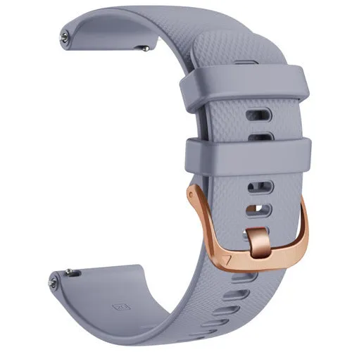 Huawei Watch 2 Classic compatible Silicone Watch Straps with Rose Gold Buckles