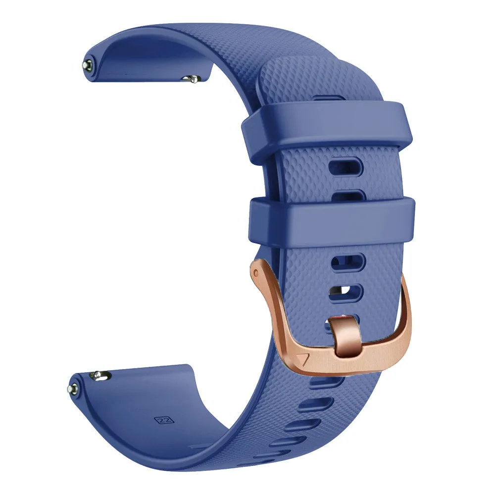 Huawei Watch 2 Classic compatible Silicone Watch Straps with Rose Gold Buckles