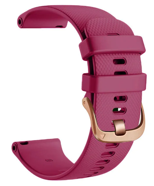 Huawei Watch 2 Classic compatible Silicone Watch Straps with Rose Gold Buckles