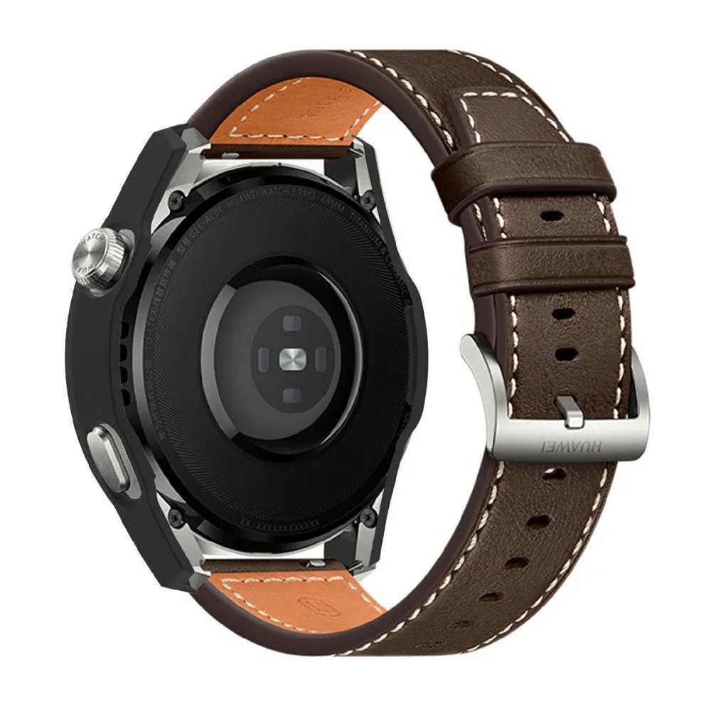 Huawei Watch 3 Pro simple cover   tempered glass - Black