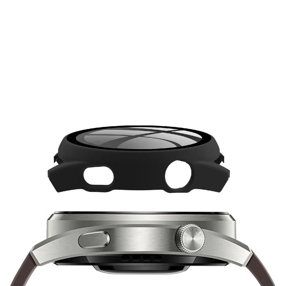 Huawei Watch 3 Pro simple cover   tempered glass - Black