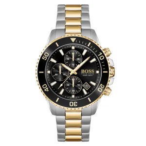 Hugo Boss Two-Tone Black Dial Steel Men's Chronograph Watch - 1513908