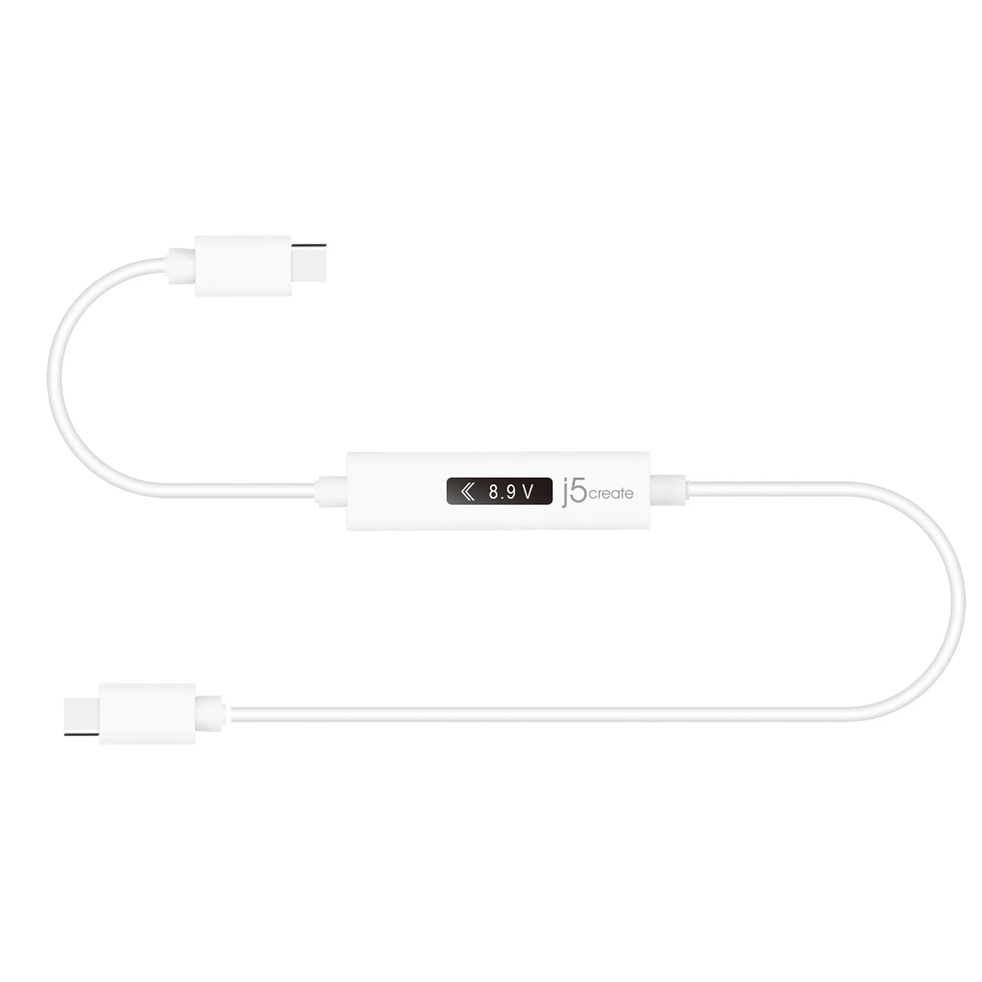 J5Create USB-C to USB-C W/OLED Dynamic Power Meter 100W 1.2m (JUCP14) Cable