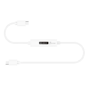 J5Create USB-C to USB-C W/OLED Dynamic Power Meter 100W 1.2m (JUCP14) Cable