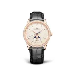 Jaeger-Lecoultre Master Ultra Thin Moon 18K Rose Gold & Diamonds Men's Watch