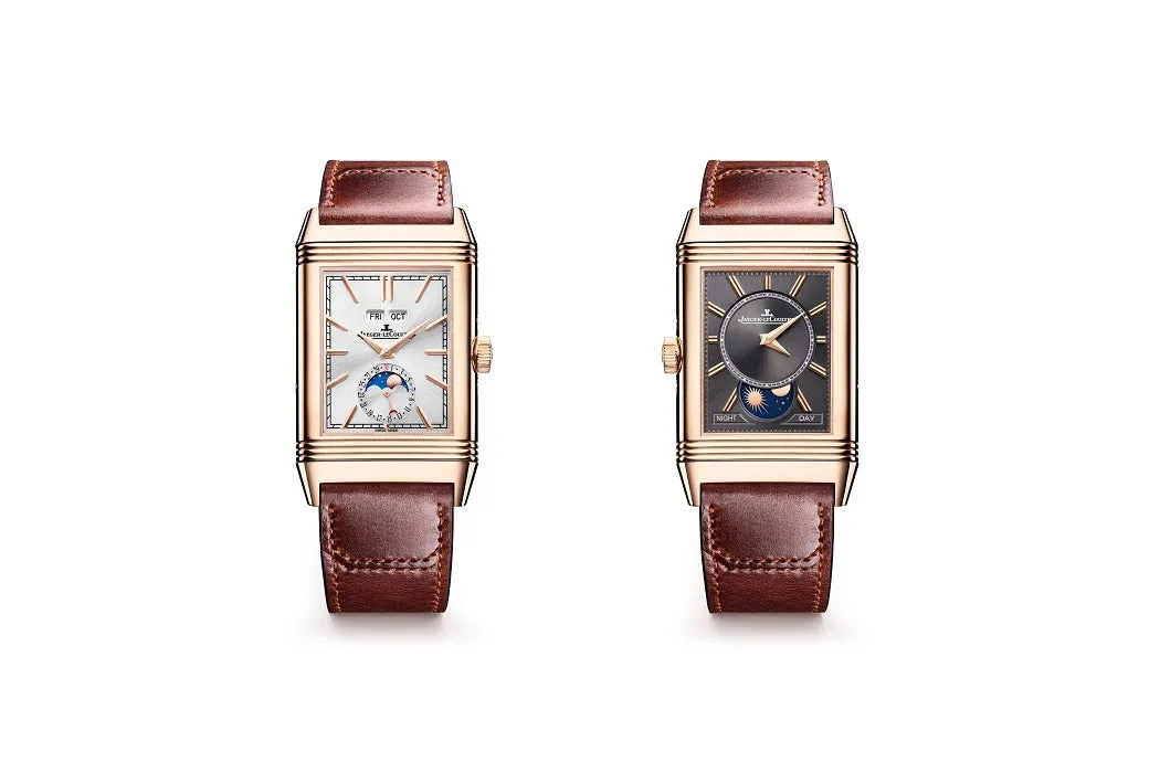 Jaeger-Lecoultre Reverso Tribute Duoface Calendar 18K Rose Gold Men's Watch