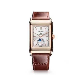 Jaeger-Lecoultre Reverso Tribute Duoface Calendar 18K Rose Gold Men's Watch