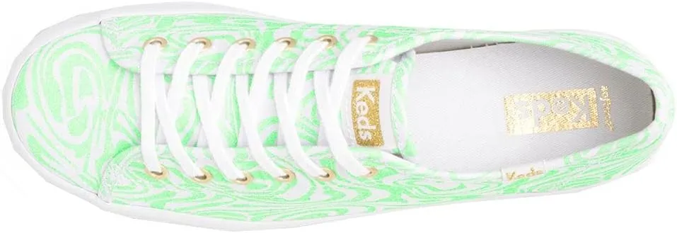 Keds Womens Kickstart Glow-in-The-Dark Sneakers Shoes Casual - Green, White