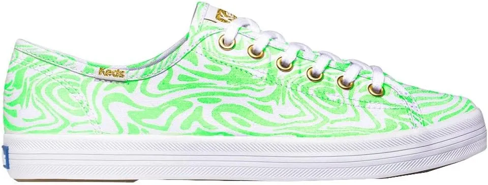 Keds Womens Kickstart Glow-in-The-Dark Sneakers Shoes Casual - Green, White