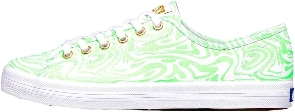 Keds Womens Kickstart Glow-in-The-Dark Sneakers Shoes Casual - Green, White