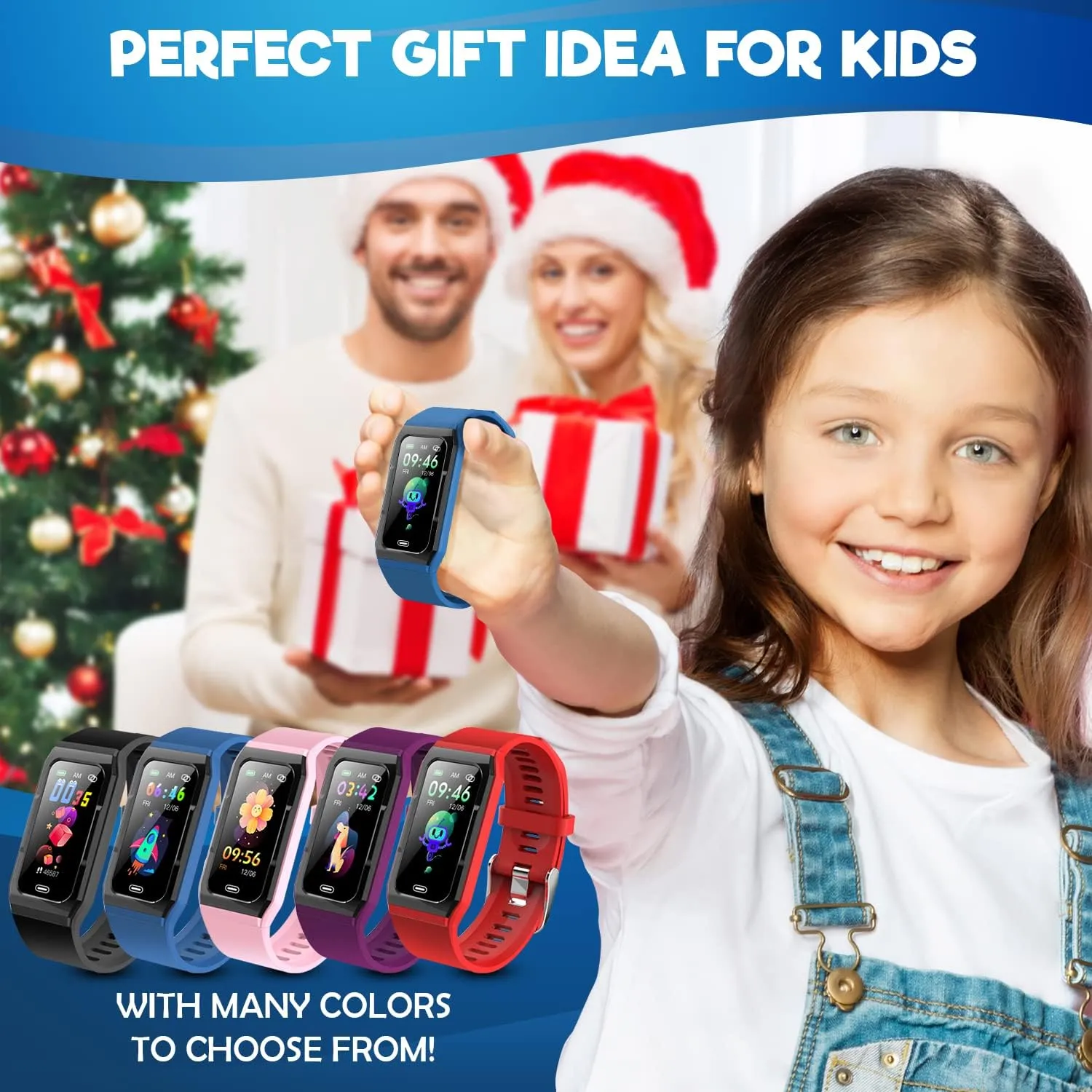 Kids Fitness Tracker: Waterproof, Heart Rate & Sleep Monitor, Ages 5-16
