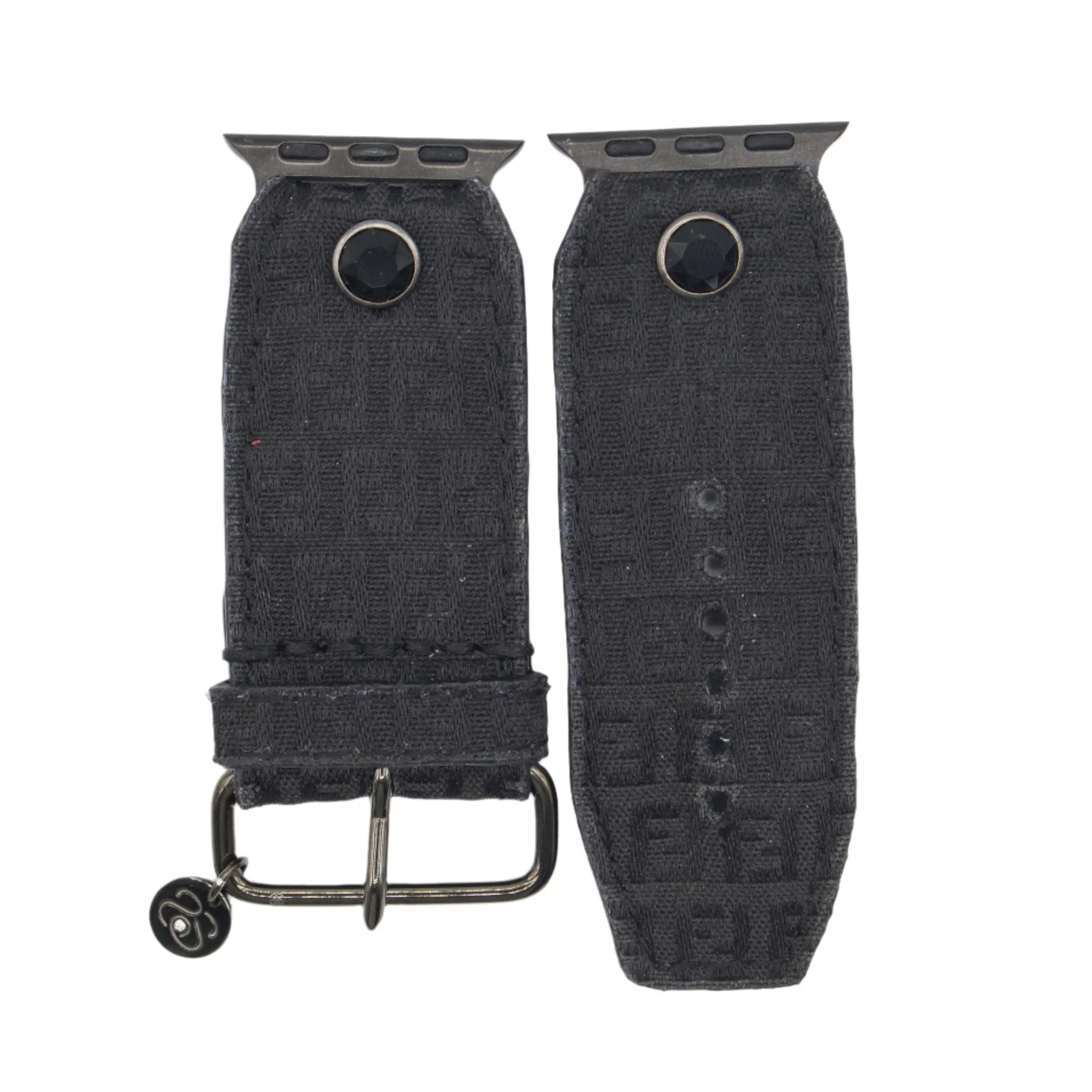 Limited Edition - Upcycled Black Fendi Zucchino Sivella Watchband