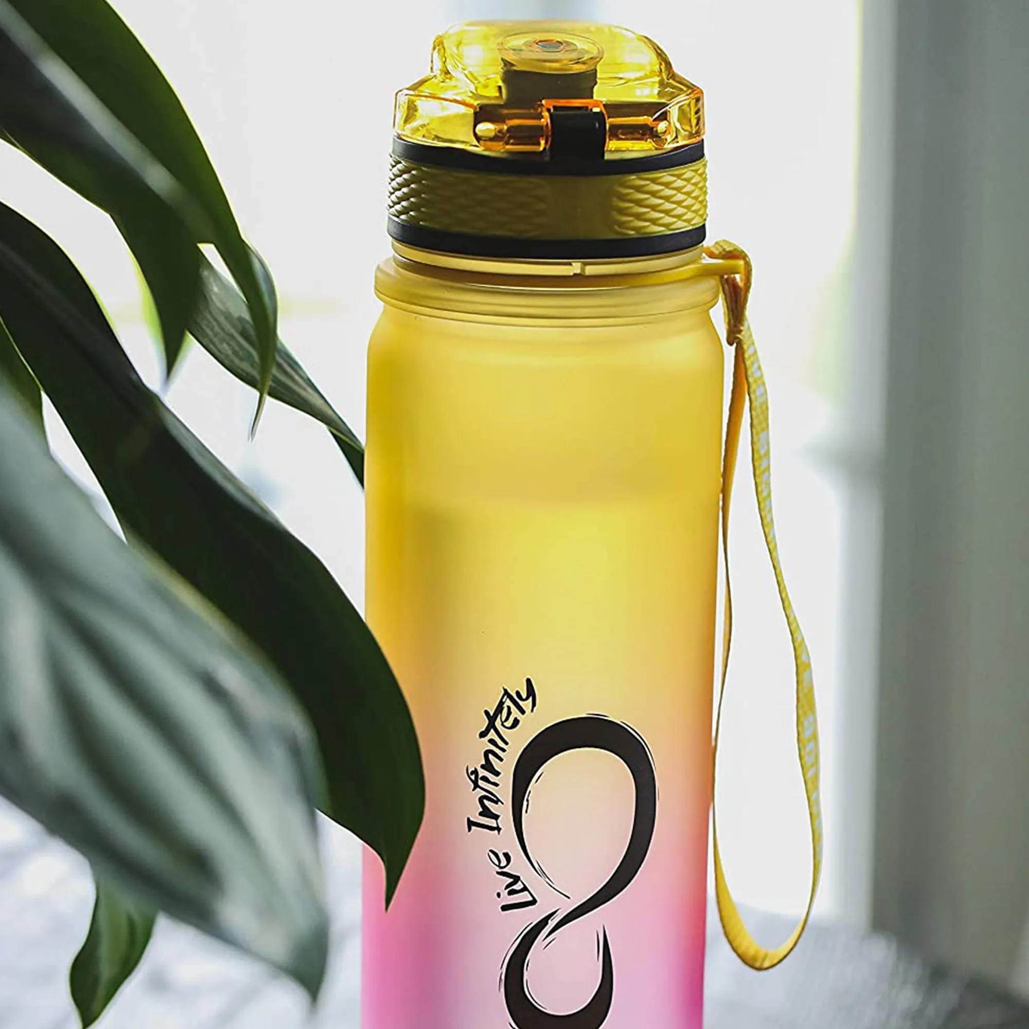Live Infinitely Insulated Water Bottle with Time Marker BPA-Free 24oz