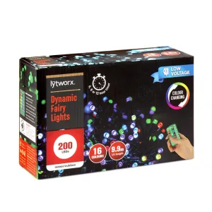 Lytworx 9.9m Dynamic Colour Changing LED Fairy Lights with Remote