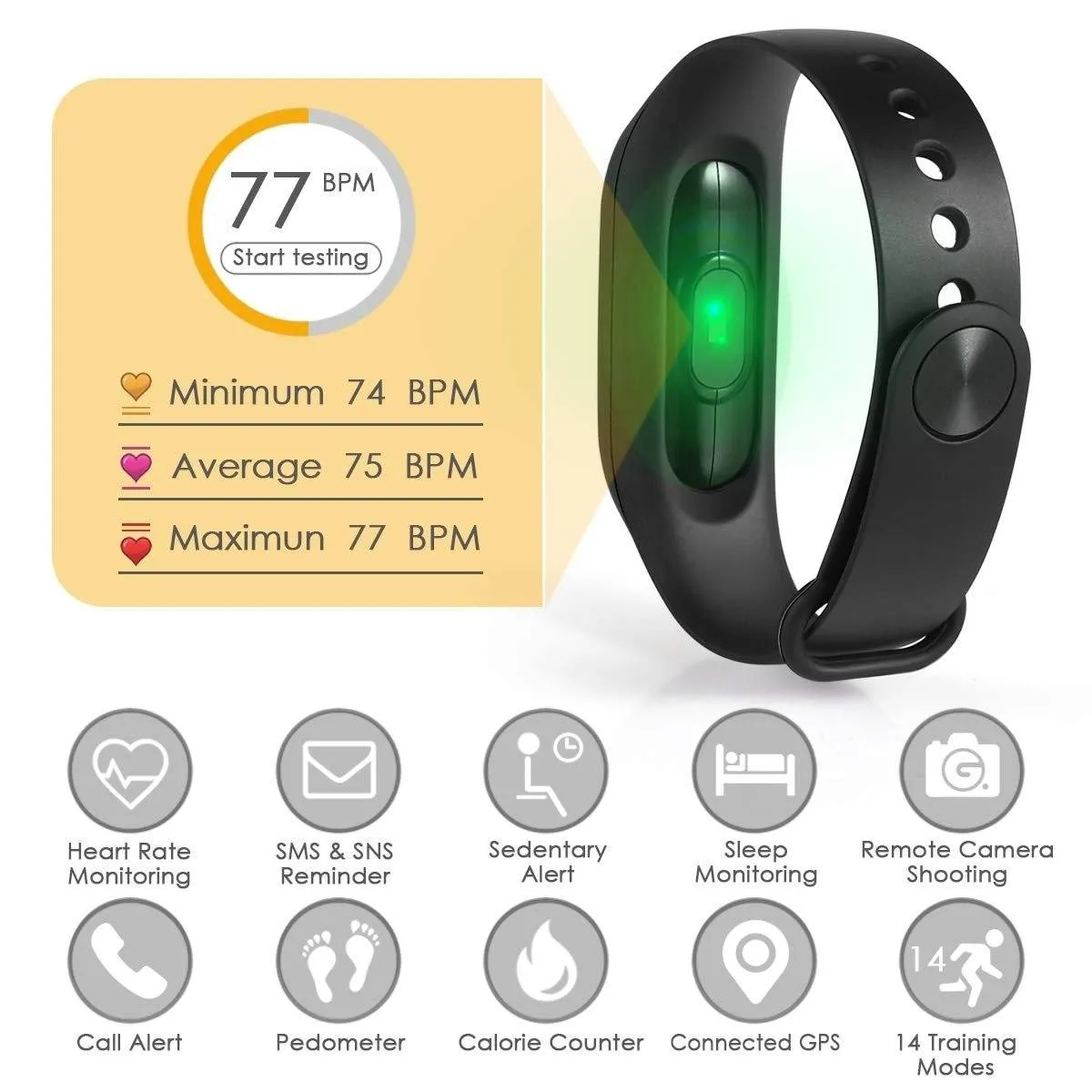 M3 Fitness Tracker - Black
