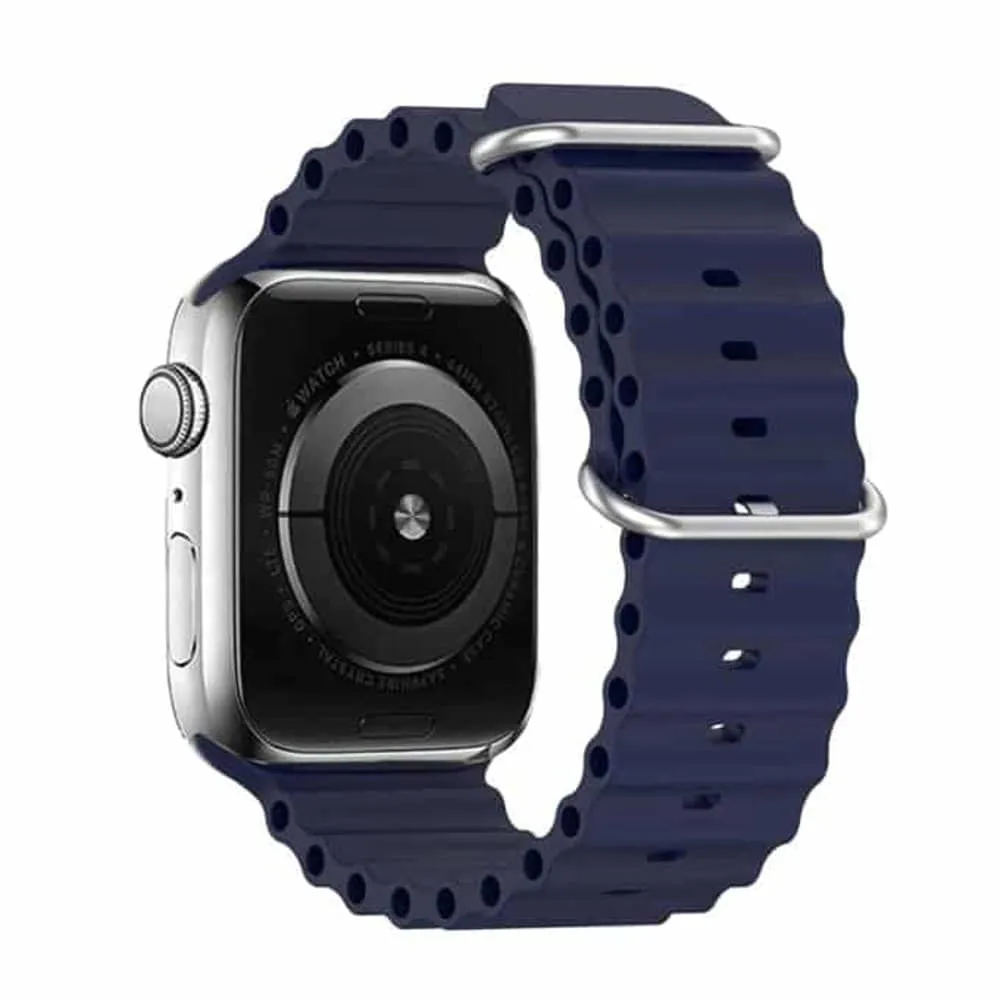 Marine Silicone Strap for 42/44/45/49mm Apple Watch - Frost Blue
